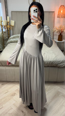 Long Sleeve Combined Skirt Dress