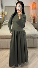 Long Sleeve Combined Skirt Dress