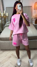 Love Soft Material Tee+Shorts Set