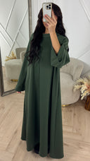 Luxe A-Lijn Maxi Jurk met Hoge Hals