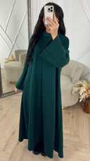 Luxe A-Lijn Maxi Jurk met Hoge Hals