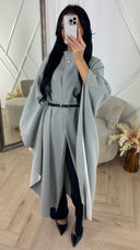 Luxe Cape Coat met TailleCeintuur