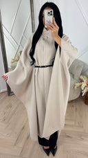 Luxe Cape Coat met TailleCeintuur