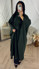 Luxe Cape Coat met TailleCeintuur