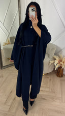 Luxe Cape Coat met TailleCeintuur