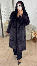 Luxe Faux Fur Jas met Volumineuze Kraag