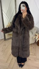 Luxe Faux Fur Jas met Volumineuze Kraag