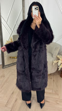 Luxe Faux Fur Jas met Volumineuze Kraag