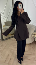 Luxe Oversized Blazer met Achterknoopdetail