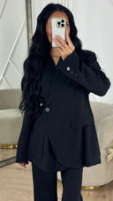 Luxe Oversized Blazer met Achterknoopdetail