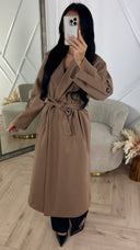 Luxe Rib Trenchcoat met Ceintuur