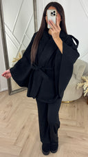 Luxe Teddy Poncho met Tailleceintuur