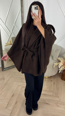 Luxe Teddy Poncho met Tailleceintuur