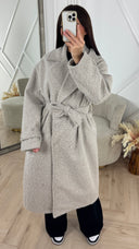 Luxe Wool Touch Maxi Coat met Ceintuur