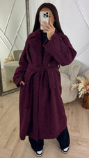 Luxe Wool Touch Maxi Coat met Ceintuur
