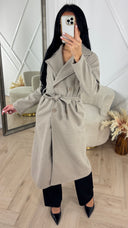 Luxe Wool Touch Trenchcoat met Ceintuur