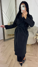 Luxe Wool Touch Trenchcoat met Ceintuur