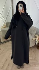 Maxi Hoodie Dress met Splitten