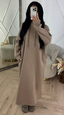Maxi Hoodie Dress met Splitten