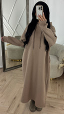 Maxi Hoodie Dress met Splitten