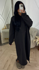 Maxi Hoodie Dress met Splitten