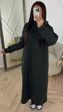 Maxi Hoodie Dress met Splitten