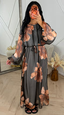 Maxi Jurk met Bloemenprint en Vaste Binnenjurk