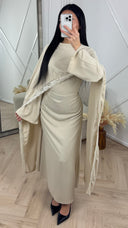 Abaya Jurk met Cape Detail en Kantafwerking