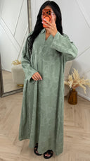 Maxi Jurk met Jacquard Structuur en Kraag MT5713