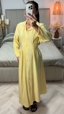 Maxi Overhemdjurk met Kreukstructuur & Getailleerd Ceintuur