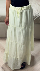 Maxi Rok met Laagjes en Elastische Taille