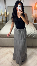 Maxi Rok met Laagjes en Elastische Taille