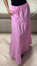 Maxi Rok met Laagjes en Elastische Taille