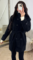 Midi Double-Breasted Trenchcoat met Tailleceintuur