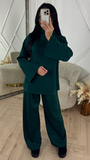 Minimal Two-Piece Set met Wijde Mouwen