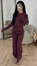 Off Shoulder Winter Two-Piece Set