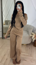 Off Shoulder Winter Two-Piece Set