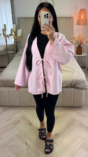 Oversized 2 Ties Cardigan