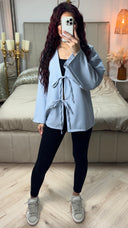 Oversized 2 Ties Cardigan