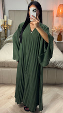 Oversized Abaya met Plooien en Vlindermouwen