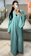 Oversized Abaya met Plooien en Vlindermouwen