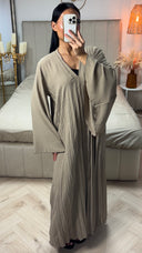 Oversized Abaya met Plooien en Vlindermouwen