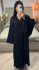 Oversized Abaya met Plooien en Vlindermouwen