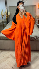 Oversized Abaya met Plooien en Vlindermouwen
