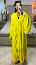 Oversized Abaya met Plooien en Vlindermouwen