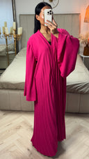 Oversized Abaya met Plooien en Vlindermouwen