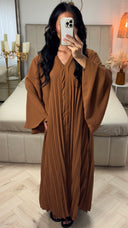 Oversized Abaya met Plooien en Vlindermouwen