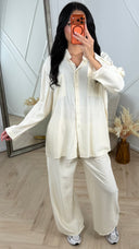 Oversized Blouse Set met Wide Leg Broek – MT020