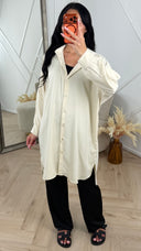 Oversized Blouse Tuniek met Knoopsluiting