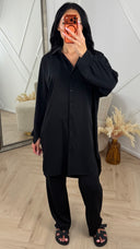 Oversized Blouse Tuniek met Knoopsluiting